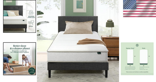 Durable Twin Mattress in A Box - 6 Inch Medium Firm Hybrid with CertiPUR-US Foam