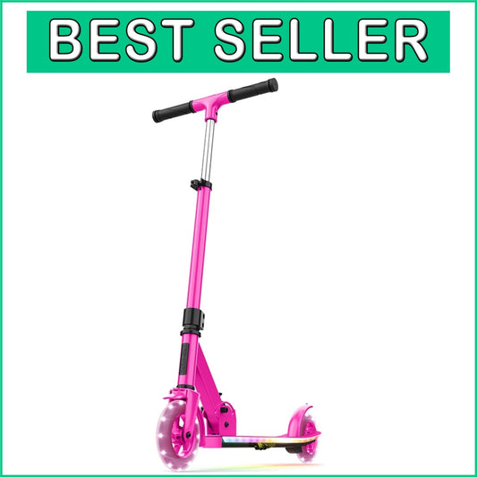 6-Inch Wheel Light-Up Scooter with Rear Brake for Kids - Portable Fun Adventure
