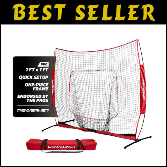 Durable 7x7 Softball & Baseball Net for Hitting, Pitching, and Throwing Practice