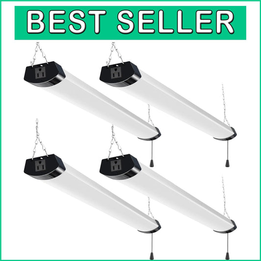 4FT Linkable LED Shop Light - 8000 Lumens, 70W Energy Efficient Garage Lighting