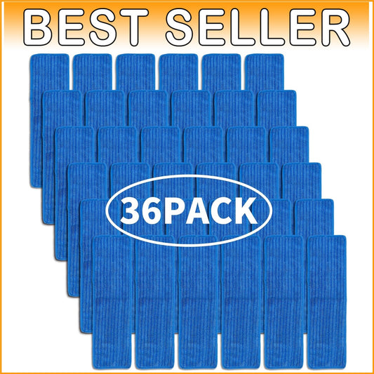 36-Pack Machine Washable Microfiber Mop Replacement Pads for Ultimate Cleaning