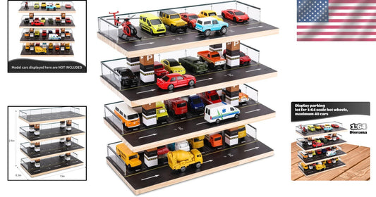 Collector's Choice: 1:64 Scale Hot Wheels & Matchbox Freestanding Display Garage