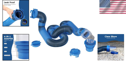 Durable 20 Ft RV Sewer Hose with Leak-Proof Design - Enhanced Camping Experience