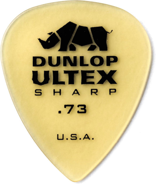 Dunlop Ultex Sharp Picks .73MM - 72-Pack, Lightweight, Durable for All Musicians