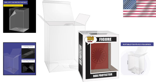 Thick Plastic 100 Pack Funko Pop Protectors - Ideal for Collectible Display