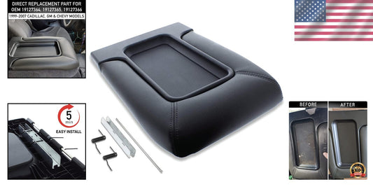 Easy Install Console Lid Kit for 99-07 Silverado, Suburban, Sierra - Dark Gray