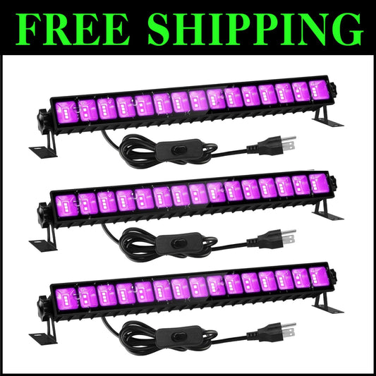 36W Waterproof Black Light Bar Set - Ideal for Games and Fluorescent Art