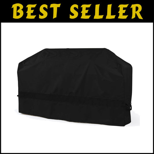 Elite 300D Black Polyester BBQ Cover - 98 Inch Weather Shield for Outdoor Grills