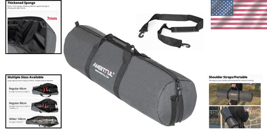 Widened Tripod Carrying Case Bag for Light Stands - Water Resistant & Durable