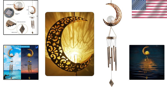 Enchanting Solar Moon Wind Chimes: Perfect Gift for Mother's Day & All Occasions