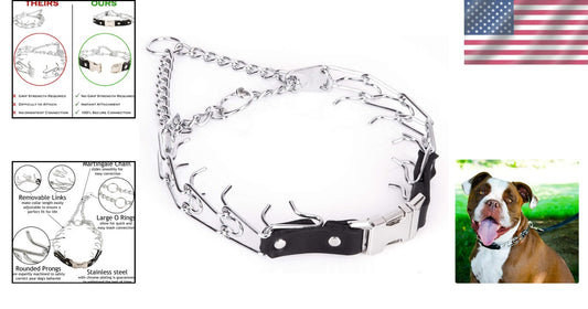 German-Made Prong Collar for Effective Dog Training - Quick Release, 20-25" Neck