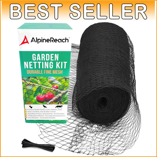Durable Black 7.5ft x 100ft Bird and Deer Netting for Reliable Garden Protection