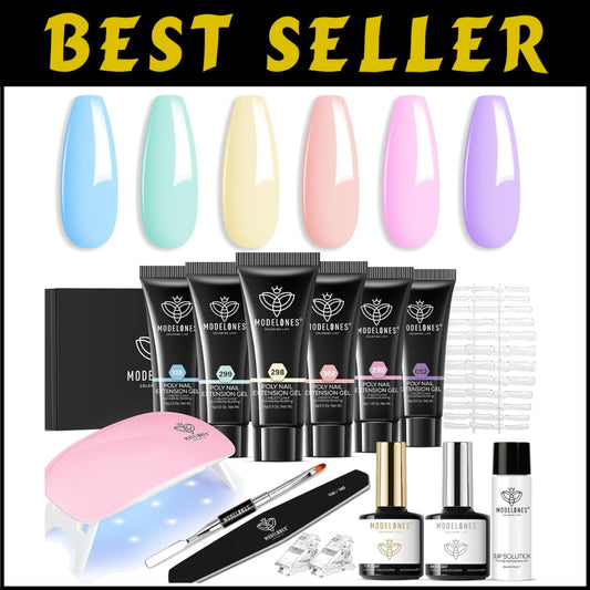 Portable Poly Gel Nail Art Kit: 60-pcs for Effortless Extensions & Care