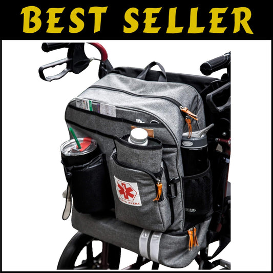 Extra-Large Scooter Wheelchair Backpack with Insulated Compartment & Cup Holder