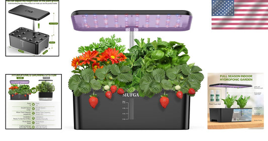 Indoor Hydroponics Growing System with LED Grow Light - 12 Pods Mini Garden Kit