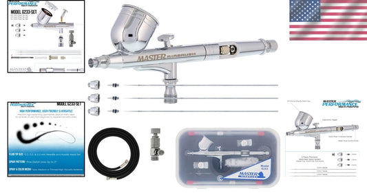 All-Purpose Dual-Action Airbrush Set - Ideal for Crafts, Tattoos, and Artistry