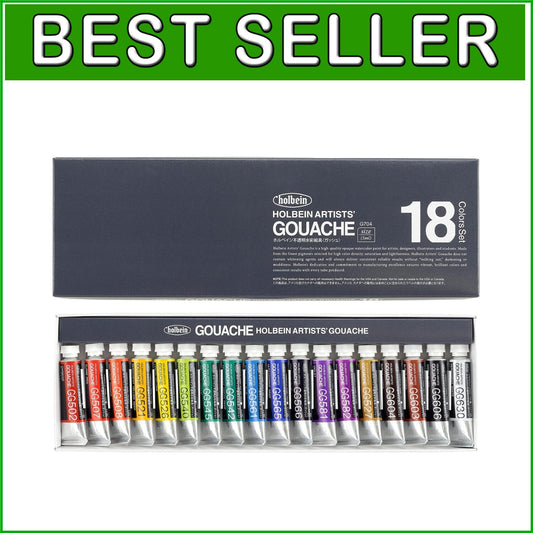 G703 Artist Gouache Set: 18 Matte Finish 5ml Tubes - Indoor & Outdoor Use