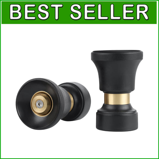 Adjustable Brass Hose Nozzle - 2 Pack for Effective Car Wash and Garden Cleaning