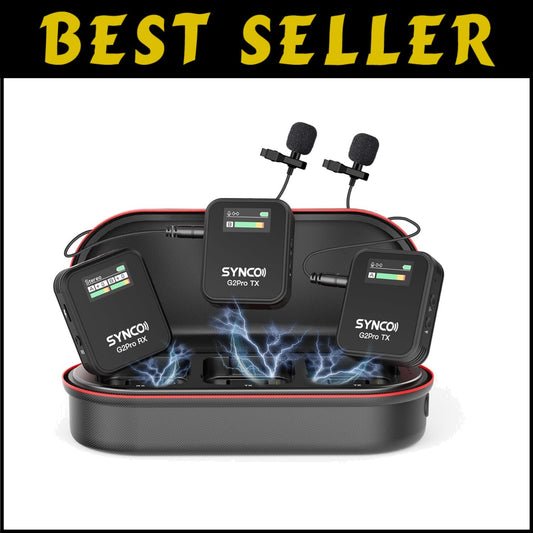 Omnidirectional Lavalier Mic System for DSLR/iPhone - Mute Function & Control