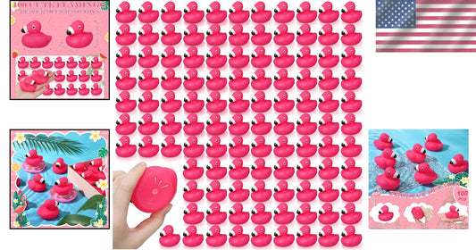 Adorable Flamingo Rubber Duck Collection - 50pk Squeaky Toys for Kids & Parties