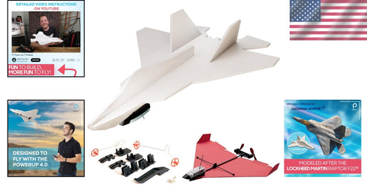 Transformative DIY F-22 Raptor Foam Jet Kit - Ideal STEM Project for All Ages