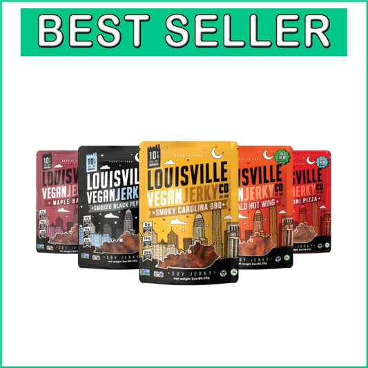 5-Pack Vegan Jerky Variety - Smoky BBQ, Hot Wing, Maple Bacon & More