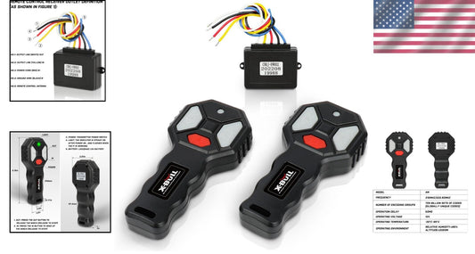 12V Universal Wireless Winch Remote Control Kit for Easy Vehicle Operation