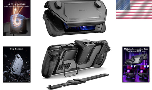 Customizable Steam Deck Protective Case with Cooling Fan & Lightweight Design