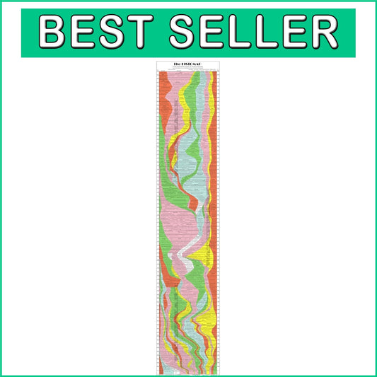 Multicolor 4000-Year World History Map - Perfect for Homeschool Decor 17x77