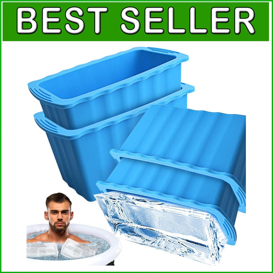 Durable Extra Large Ice Tray Mold with Handles - Perfect for Ice Baths & Coolers