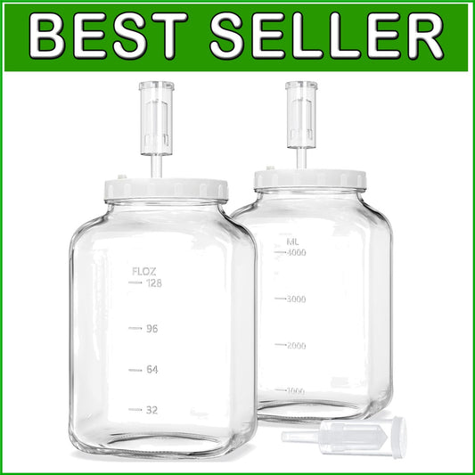 Dishwasher Safe 1.5 Gallon Fermentation Jar Set with Airtight Lids - 2 Pack