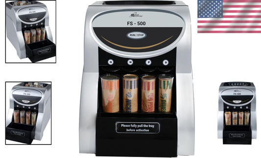 Efficient One-Row Coin Sorter with Patented Anti-Jam Tech and Overflow Tray