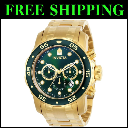 Luxury Gold Tone Diver Chronograph Watch - 200m Water Resistant & Stylish