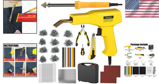1000PCS Plastic Welder & Hot Stapler Repair Kit for Auto Bumper Restoration