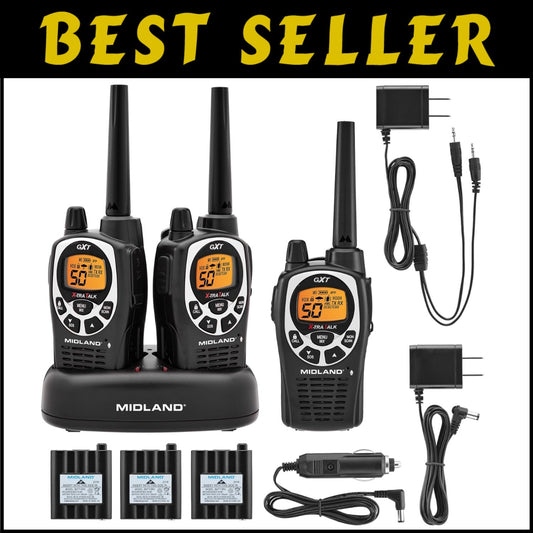 Family Ready Waterproof Walkie-Talkies with 142 Privacy Codes & Alerts