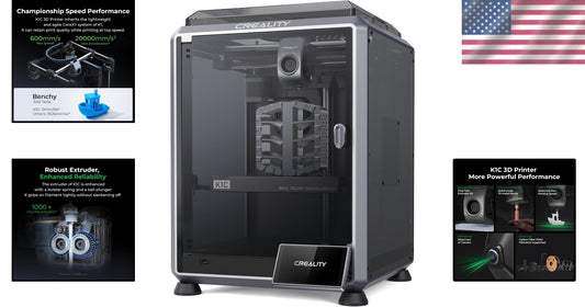 Next-Gen K1C 3D Printer - 600mm/s Speed, AI Monitoring, Carbon Fiber Compatible