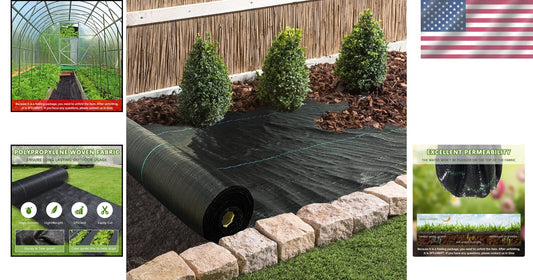 Eco-Friendly Weed Control Fabric 3ft x 300ft - For Healthy Gardens & Driveways