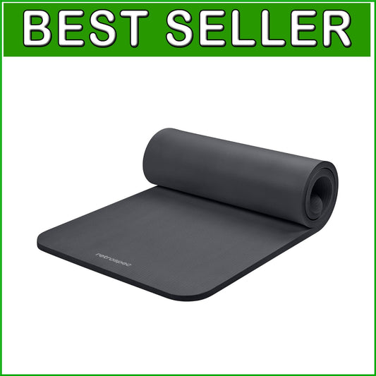 Comfortable Non-Slip 1" Thick Yoga Mat for Men & Women - Includes Carry Strap