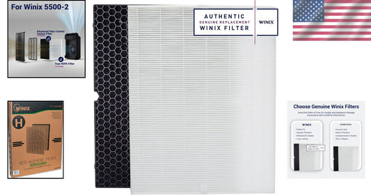 True Hepa Filter H - 99.97% Efficient with Carbon Odor Control for Purifiers