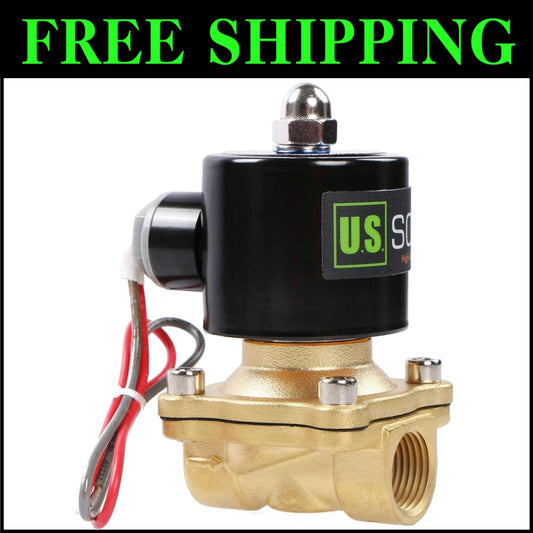 Durable 1/2" Brass Electric Solenoid Valve - Instant Open/Close Action 24VAC