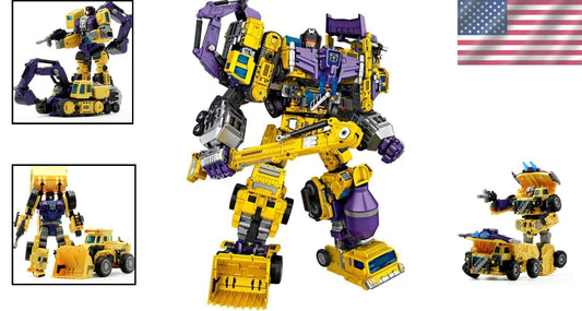 Transformable 6 in 1 Robot Devastator Action Figure - 20'' Engineering Toys