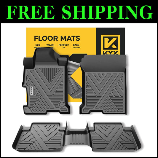 Durable Black TPE Floor Liners for Honda Accord 2013-2017 – Easy Clean & Install