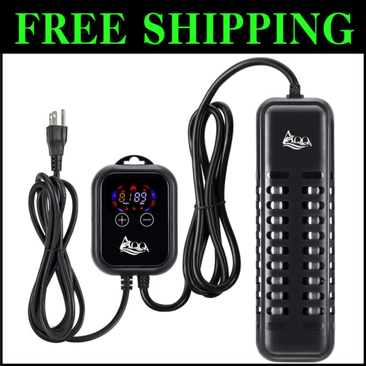 Adjustable 500W Aquarium Heater w/ External Controller & Dry Burning Protection