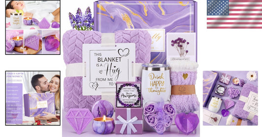 Elegant Relaxing Spa Gift Baskets for Women - Unique Self-Care Package