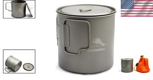 Elegant 650ml Round Titanium Pot - Compact and Lightweight Kitchen Container
