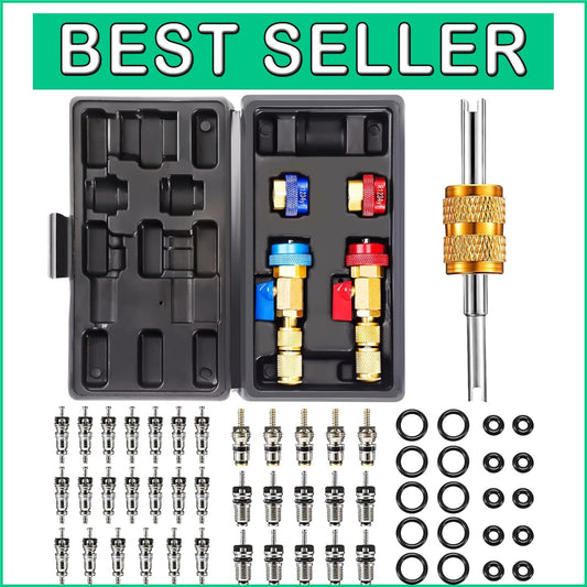 35-Piece R134A/R1234YF A/C Valve Core Tool Set with O-Ring Seal Accessories