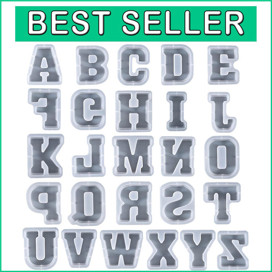 Versatile 7-Inch Alphabet Silicone Mold Set - Perfect for DIY Resin and Soap