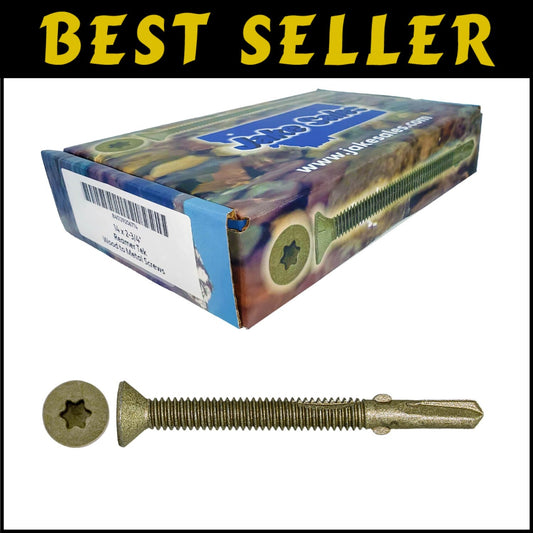 Heavy-Duty Reamer Tek T-30 Screws for Secure Wood to Steel Applications - 5 lbs