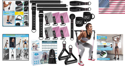 Professional Pilates Resistance Bar Kit with Accessories for Effective Training