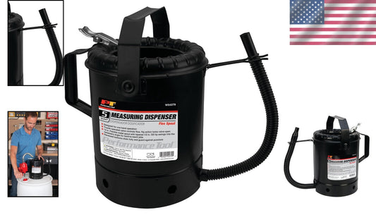 Durable 5-Quart Oil Dispenser with Flexible Spout and Spill-Prevention Design